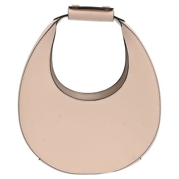 Staud Crescent-Shaped Mini Moon Bag In Cream Leather - Picture 1 of 8